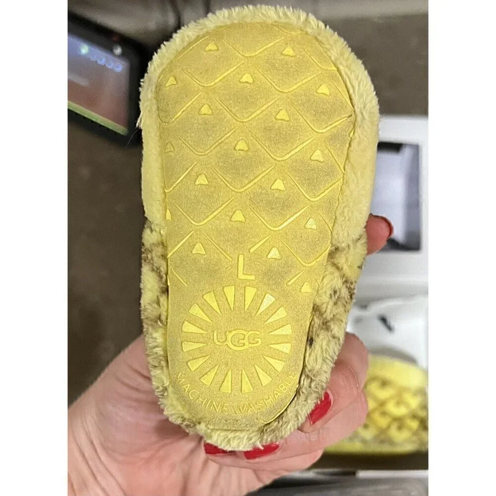 Ugg Bixbee Pineapple Stuffie Infant Booties Size 2/3 Slipper Yellow